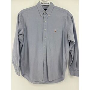 Ralph Lauren Blake Mens Button Down Shirt Long Sleeve Cotton Casual Blue L